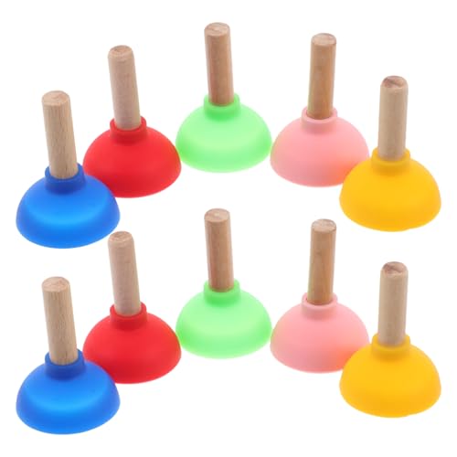 TOYANDONA 10 Stück Zauberer-kolben-Tricks-Spielzeug, Mini-bunter Toilettenkolben-Halter Für Puppenhaus-Badezimmer, Niedliches Lustiges Streich-Spielzeug von TOYANDONA
