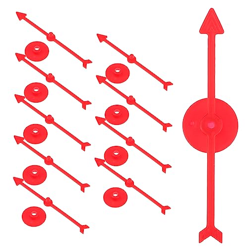 TOYANDONA 10 Stück Zifferblattzeiger Planke Drehscheibe Rad Klicker Toys spielsachen für Plattenspieler Schachbrett pflücken Glücksplatten-Kit Plastik rot von TOYANDONA