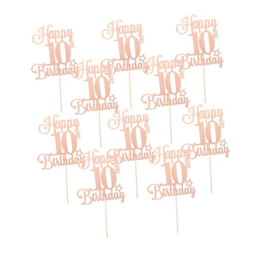TOYANDONA 10 Stück geburtstagstorte dekoration Kuchendekor Lebensmittelpicks kleben Kuchen Buchstaben Vorspeisen-Stick Geburtstagstorte Toper für Mädchen Hochzeits-Cupcake-Picks hölzern Rosa TOYANDONA 10 Stück geburtstagstorte dekoration Kuchendekor Lebensmittelpicks kleben Kuchen Buchstaben Vorspeisen-Stick Geburtstagstorte Toper für Mädchen Hochzeits-Cupcake-Picks hölzern Rosa von TOYANDONA