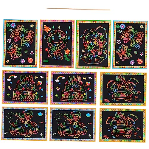 TOYANDONA 10 Stück magisches kratzbuch kindermalbuch Party für Doodles Partygeschenke Party handbemalte Rubbelkarten Karten kratzen Papier TOYANDONA 10 Stück magisches kratzbuch kindermalbuch Party für Doodles Partygeschenke Party handbemalte Rubbelkarten Karten kratzen Papier von TOYANDONA