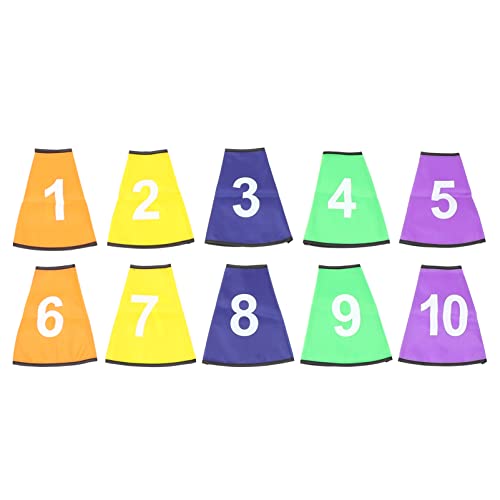 TOYANDONA 10 Stück nummerierte Fußball-Kegelkissen für Agilität, Konisch, Sport, Field Kegel, Marker, Logo, Abdeckung für Basketball TOYANDONA 10 Stück nummerierte Fußball-Kegelkissen für Agilität, Konisch, Sport, Field Kegel, Marker, Logo, Abdeckung für Basketball von TOYANDONA