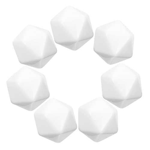 TOYANDONA 10 Stücke Blankowürfel Würfelspiel Unvollendet Seitig Farbspielzeug Klein 55 X 85 Papierrohlinge DIY Würfel Weiß Acryl von TOYANDONA