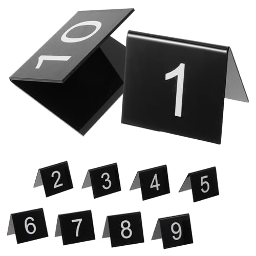 TOYANDONA 10 Teiliges Acryl Dreieck Nummernschild Stabile Beweismarkierungen für Dekoration Multifunktionale Hinweisschilder Wiederverwendbar für Spiele und Events von TOYANDONA