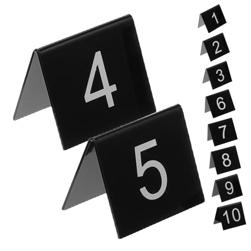 TOYANDONA 10 Teiliges Acryl Tischnummernschild Stabile Dreieckige Nummernschilder Vielseitig Einsetzbar als Crime Scene Marker und Beweiskennzeichnung für Themenpartys und Spiele von TOYANDONA