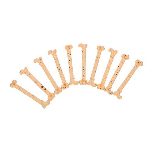 TOYANDONA 10 Teiliges Halloween Skelettknochen aus Kunststoff Leichte Stabile Mini Schädelknochen für DIY Dekorationen Authentische Skelett Ornamente für Halloween Partys Bastelprojekte von TOYANDONA