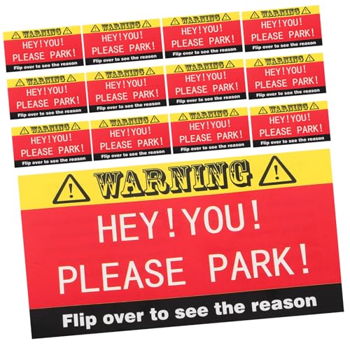 TOYANDONA 100 Prozent Humorvolle Parkverletzungskarten Sie Geparkt Bad Noten Lustige Schlechte Parkwarnaufkleber Temporärer Parkplatzplatte von TOYANDONA