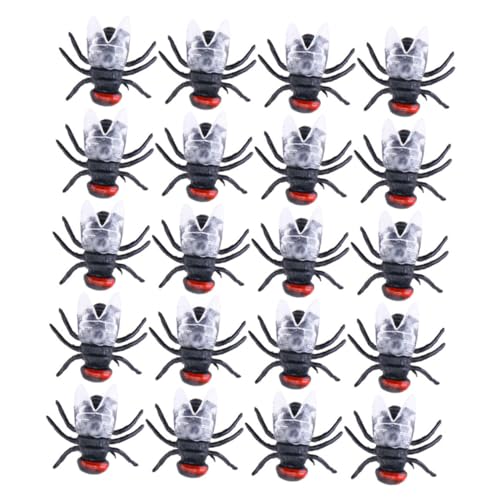 TOYANDONA 100 STK Künstliche Fliege Fliegen Halloween Künstlich Gefälschte Fehler Fliegt Party -Requisiten Halloween-fälschung Plastik Party-streich-Requisiten Black PVC von TOYANDONA