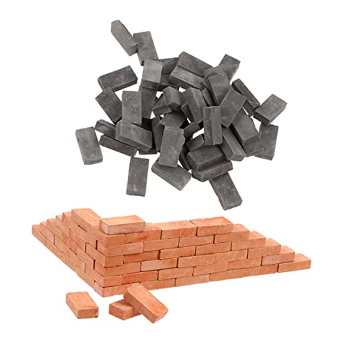 TOYANDONA 100 STK simulierter Ziegel Mini-Bausteine Gebäude - Mini-Steine Gartenminiaturen Gartenarbeit bastelmaterial bricketts Sandtisch-Ziegelmodell Simulationsbaustein Ton von TOYANDONA