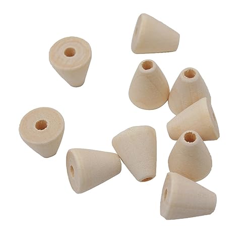 TOYANDONA 100 Stück Armbandperlen entwicklung kindliche entwicklung Present Ideas The Craft bastel Materialien Toy kegelförmige Perlen Holzperlen Perlen für Schmuckhersteller Bambus von TOYANDONA