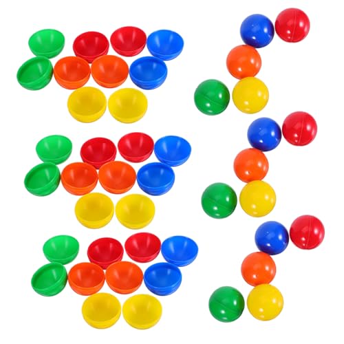 TOYANDONA 100 Stück Bunte Kunststoff Lotteriekugeln zum Befüllen Offene Spielbälle für Tombola Party Raffle Leicht Kompakt Vielseitig als Spielrequisite und Überraschungselement von TOYANDONA