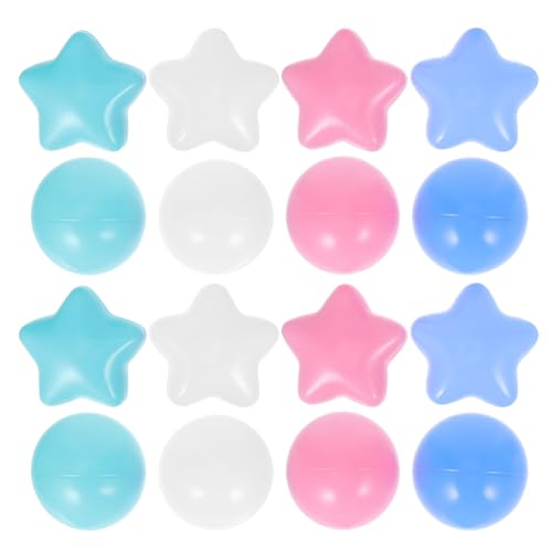 TOYANDONA 100 Stück Bunte Kunststoffbälle für Runde und Sternform Spielzeuge für Pools Spielplätze und Sommerpartys für Interaktives und Motorische von TOYANDONA
