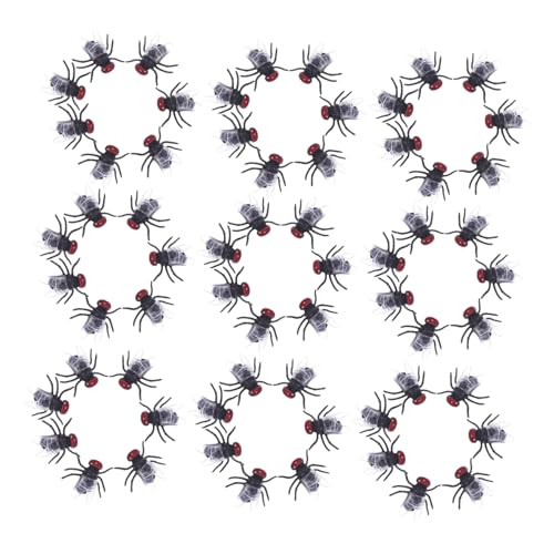 TOYANDONA 100 Stück Halloween Künstliche Fliegen für Scherze und Streichspiele Realistische Simulation Insekten für Partys und Dekoration von TOYANDONA