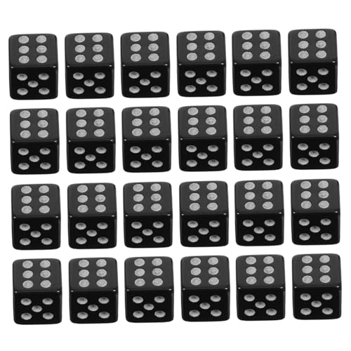 TOYANDONA 100 Stück Mini Schwarze Würfel Kompakte Pocket-dice für Brettspiele Bastelprojekte Partys und Mathe-Lernen Leicht und Langlebig für Unterwegs von TOYANDONA