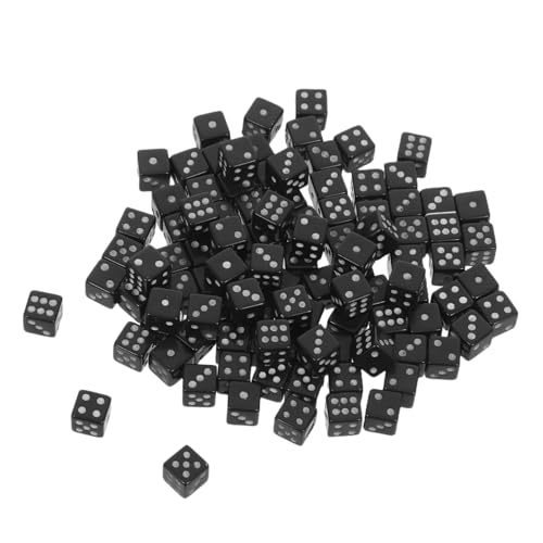 TOYANDONA 100stücke Miniwürfel Aus Kunststoff Kleine Schwarze Würfel Mit Punkten Für Brettspiele Partyspiele Lernen Und Mathematikaktivitäten Als Spielwürfel Für Mottopartys von TOYANDONA