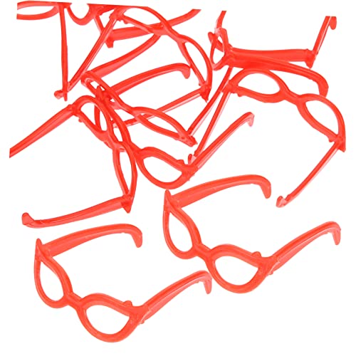 TOYANDONA 100 Stück Mini-brillenspielzeug Wiedergeborenes Puppenzubehör Puppenbrille Für Puppen Schnapsgläser Sonnenbrillen Bastelbrille Brille Miniaturbrille Rot Plastik TOYANDONA 100 Stück Mini-brillenspielzeug Wiedergeborenes Puppenzubehör Puppenbrille Für Puppen Schnapsgläser Sonnenbrillen Bastelbrille Brille Miniaturbrille Rot Plastik von TOYANDONA