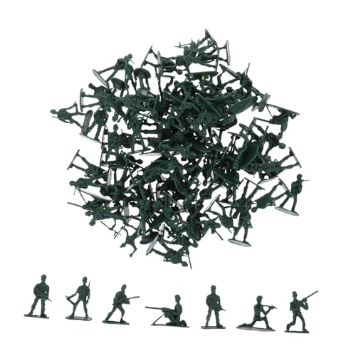 TOYANDONA 100 Stück Miniatur Soldaten Figuren Soldaten aus Robustem Kunststoff für Sandspieltisch Detailreiche Mittelalter Miniaturfiguren als Geschenk und Dekoration von TOYANDONA