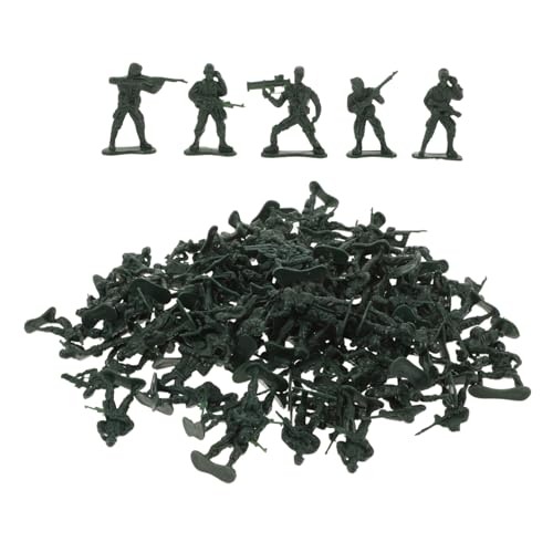 TOYANDONA 100 Stück Miniatur Soldatenfiguren Teiliges Detailreiche Realistische Militärmodelle für Sandtisch und Rollenspiele Stabile Kunststoff Mini Soldat Figuren Nostalgisches von TOYANDONA