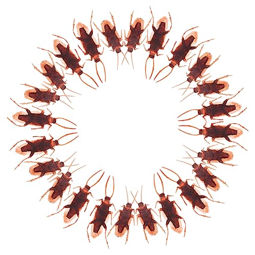 TOYANDONA 100 Stück Realistische Kakerlaken Halloween Streich Simulation Fake Bugs Party Deko Langlebig und Detailgetreu für Lustige Halloween Scherze von TOYANDONA