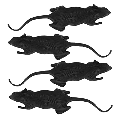 TOYANDONA 100 Stück Realistische Simulation Ratten Halloween Scherzartikel Lebensechte Tiernachbildung Langlebig und Bruchsicher Gruselige Dekoration für Halloween und April Fools Party von TOYANDONA