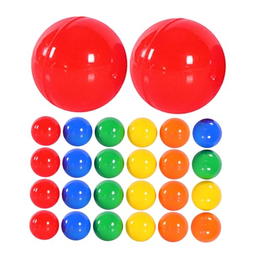 TOYANDONA 100 Stück Teiliges Bunte Große Kunststoff lotteriebälle mit Öffnung Befüllbar mit Süßigkeiten oder Notizen Leichte Party Tombola Requisiten für Zuhause Feiern und Barspiele von TOYANDONA