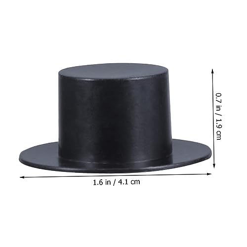 TOYANDONA 100 Stück Teiliges Mini Clownhut aus Schwarzem Kunststoff für DIY Bastelprojekte Weihnachtsdeko Handarbeit und Kreative Geschenkaccessoires von TOYANDONA
