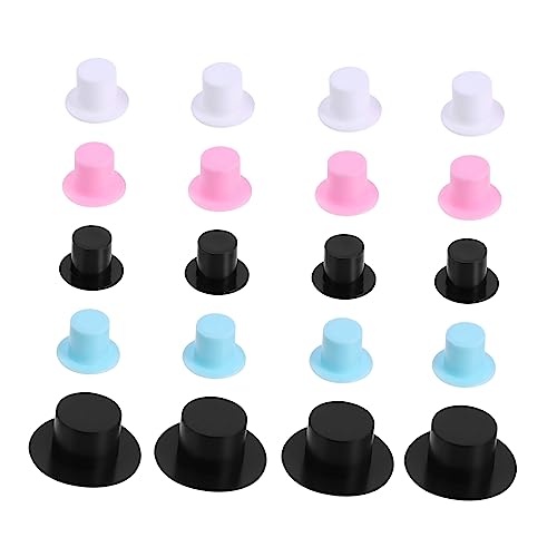 TOYANDONA 100 Stück Teiliges Mini Plastik Hüte Farben Weihnachtliche DIY Bastelaccessoires Geruchlos Langlebig für Mini Deko und Partygestaltung von TOYANDONA