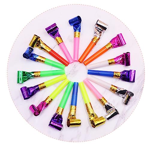 TOYANDONA 100 Stück Teiliges Party Pfeifen für Bunte Lange Nasenpfeifen Laute Geburtstags und Festtagsgeräuschmacher für Kindergeburtstag Hochzeiten und Weihnachtsfeiern Zufällige Farbe von TOYANDONA