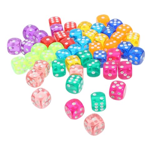 TOYANDONA 100 Stück Transparente Würfel spielwürfel für Partys Party Würfelbecher Würfelspiele Würfel Spielzeugwürfel Spiel-Requisiten Partywürfel Würfeln Acryl von TOYANDONA
