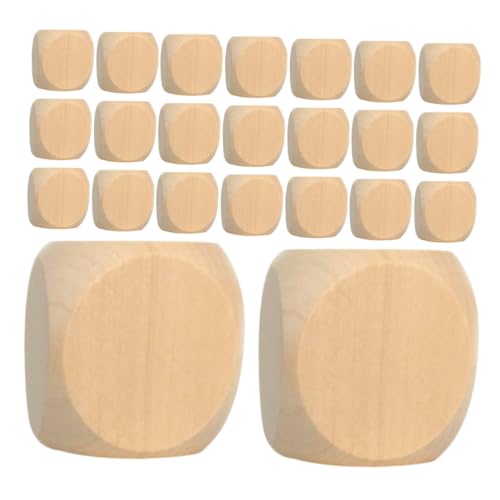 TOYANDONA 100 Stück Unbehandelte Seitige Holz Dice für DIY Brettspiele Bastelprojekte und Partydekorationen Kreative Gestaltungsmöglichkeiten für Spiel von TOYANDONA
