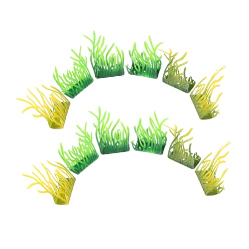 TOYANDONA 100 Stück Wassergrasmodell Künstliches Grasaquarium Fischteich Dekoration Dekoratives Gras Modell Fake Pflanzen Aquarium Dekorationen für Aquarien Kunstrasenbüschel Plastik Green von TOYANDONA