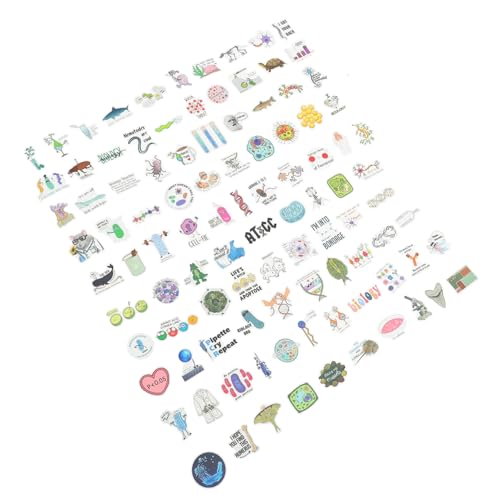 TOYANDONA 100 Stück Wissenschaftsaufkleber mit Chemischen Labor Motiven Selbstklebend Leicht Abziehbar für Laptop Koffer Scrapbook Tagebuch für Wissenschaftsfreunde TOYANDONA 100 Stück Wissenschaftsaufkleber mit Chemischen Labor Motiven Selbstklebend Leicht Abziehbar für Laptop Koffer Scrapbook Tagebuch für Wissenschaftsfreunde von TOYANDONA
