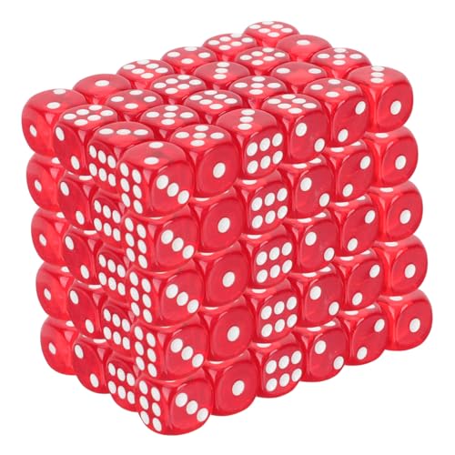 TOYANDONA 100 Stück Würfelspielzeug Leere Jumbo Riesige Groß Lustig Fall Würfelbecher Unser Schüttgut Spiel Zahlenwürfel Polyedrische Massenwürfel Und Acryl Rot von TOYANDONA
