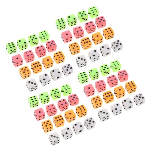 TOYANDONA 100 Stücke Set Kleine Würfel Spiel Mini Würfel Winzige Würfel Tasche Würfel Miniatur Würfel Bunte Würfel Acryl von TOYANDONA