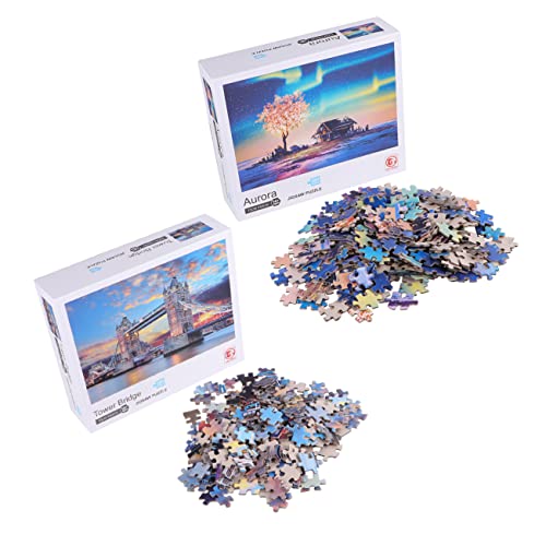 TOYANDONA 1000 Stück Spielzeuge Rätsel Kinderspielzeug Puzzle für frühes pädagogisches Lernen Puzzle-Spielzeug für Kinder Stressabbauer Karton 3D von TOYANDONA