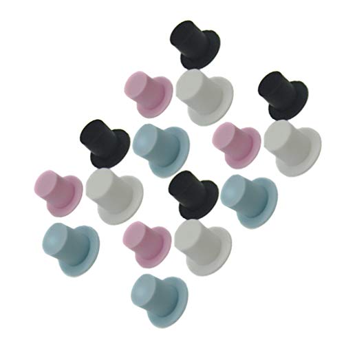 TOYANDONA 100Pcs Mini Bunte Zylinder Hüte Kunststoff Zylinder Hüte Miniatur Zylinder für Kunsthandwerk Weihnachten Widmung DIY Lieferungen 2. 3 * 2. 3Cm von TOYANDONA