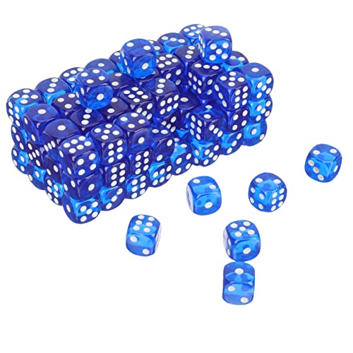 TOYANDONA 100St Unterhaltungswürfel farbwürfel Colour Cube Ludo brettspiel farbenwürfel Gry planszowe Sequenz Brettspiel Partyspiel Spiele Acryl-Spielrequisite Würfel zum Glücksspiel Blue von TOYANDONA