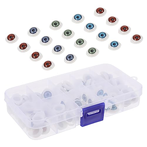 TOYANDONA 100Stücke Halloween Augäpfel Dekorationen Realistische Acrylaugen für Puppen und Zubehör für Gruselige Partys und DIY Projekte von TOYANDONA