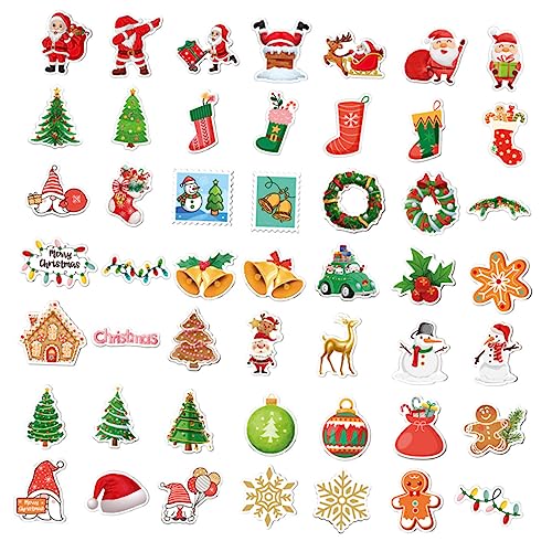 TOYANDONA 100st Weihnachtsaufkleber Kofferaufkleber Mit Weihnachtsmotiv Scrapbook-Aufkleber Scrapbooking-Aufkleber Handkontoaufkleber Kühlschrankaufkleber Tassenaufkleber Rot Papier von TOYANDONA