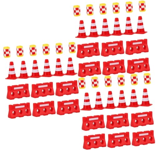 TOYANDONA 108 STK Straßenschild Barrikade Spielzeug Kinderspielzeug Ampeln für Kinder Kidcraft-Spielset Embleme Spielzeuge Kinder Lernen Spielzeug im Alter von 3-5 Jahren Mini-Kegel Puzzle von TOYANDONA