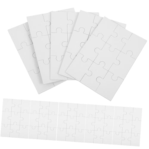 TOYANDONA 10Blätter Leere Puzzleteile zum Selbergestalten DIY Puzzle für Kreative Bastelprojekte Graffiti und Interaktives Lernen von TOYANDONA
