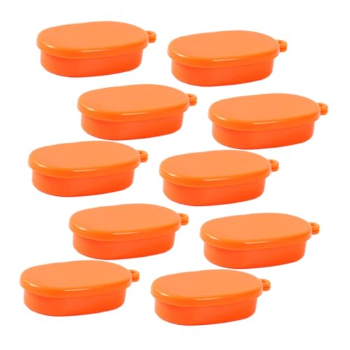TOYANDONA 10Er Schachtel Simulierte Lunchbox Lunchbox Lunch Box bastelset brotboxen Kitchen Toy entzückendes Kinderspielzeug Schaufenster Requisit Plastik Orange von TOYANDONA