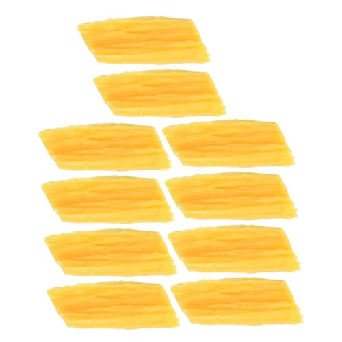 TOYANDONA 10St Fotografie-Tofu-Stick-Modell Anlage Burger gefälscht Gadgets Cool küchendekoration vielzweckleiter Fake-Food-Bohnengallerte-Stick Modell mit Bohnengallerte-Stäbchen PVC Yellow von TOYANDONA