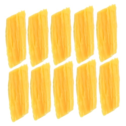 TOYANDONA 10St Küchendekoration Burger Erdnuss gefälschte Pflanze Gadgets Tank vielzweckleiter gelbe lebensechte Tofu-Stick-Dekoration realistische Tofu-Stick-Dekoration PVC Yellow von TOYANDONA