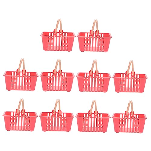 TOYANDONA 10St Mini-Einkaufskorb Handwagen Puppe Miniatur Kinderkorb Mini Körbe einkaufskorb kindereinkaufskorb Handkorb Handkörbe Korbdekore Plastik rot TOYANDONA 10St Mini-Einkaufskorb Handwagen Puppe Miniatur Kinderkorb Mini Körbe einkaufskorb kindereinkaufskorb Handkorb Handkörbe Korbdekore Plastik rot von TOYANDONA