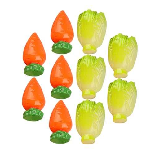 TOYANDONA 10St Obst- und Gemüsemodell Mini-Gemüse-Dekor kleines Kohlmodell bastelzeug Craft Straße Wand Puppenhausgemüse Miniatur-Kunstgemüse Handyhülle gefälschtes Gemüse Schlüsselanhänger von TOYANDONA