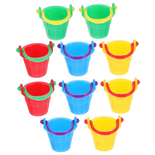 TOYANDONA 10St Puppenhaus-Eimer Mini-Sandeimer Mini-Eimer für Mini-Eimer für Puppenhaus für kinderspielzeug puppenhaus für kleines Hausmodell Plastik von TOYANDONA