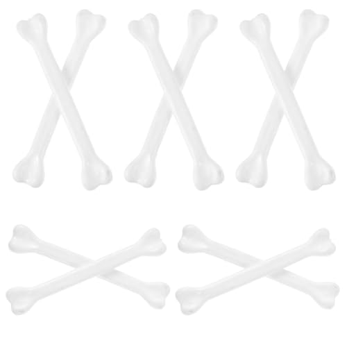 TOYANDONA 10St Simulation Knochen Requisiten gruselige Halloween Dekoration Halloween Dekoration gruselig Skelettgeist falsche Knochen gefälschter Knochen für Halloween DIY Bastelmaterial von TOYANDONA