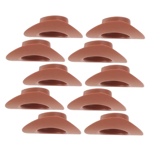 TOYANDONA 10St Spielzeughut kindergeschenke für kindertag Modischer Hut lustige Trucker-Hüte Eimerhüte kleine Hüte zum Basteln Kleine Hüte zum Selbermachen pp Brown von TOYANDONA