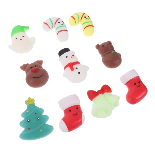 TOYANDONA 10St Weihnachts-Prise-Schneemann- liefert Figuren Weihnachtsmöbel Weihnachts- -Set Weihnachts-Squeeze- dekoratives Quetschspielzeug Büro-Squeeze- von TOYANDONA