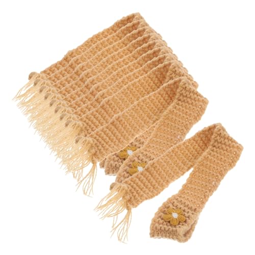 TOYANDONA 10St kuschelig cutermesserser Stofftierzubehör le suppleant Decor Abs Paillette basteln bastelset Puppenschal selber Machen Mini-Weinflaschen für Gefälligkeiten Baumwolle Khaki von TOYANDONA